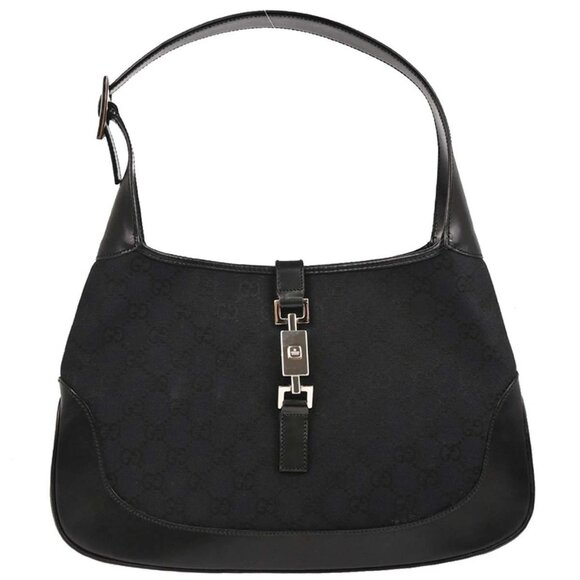 Gucci Black GG Jackie Hobo Handbag - Picture 1 of 10